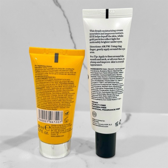 Skincare Travel Night Day Eye Face Cream Serum Cleanser Variety Set with Pouch - Picture 5 of 10